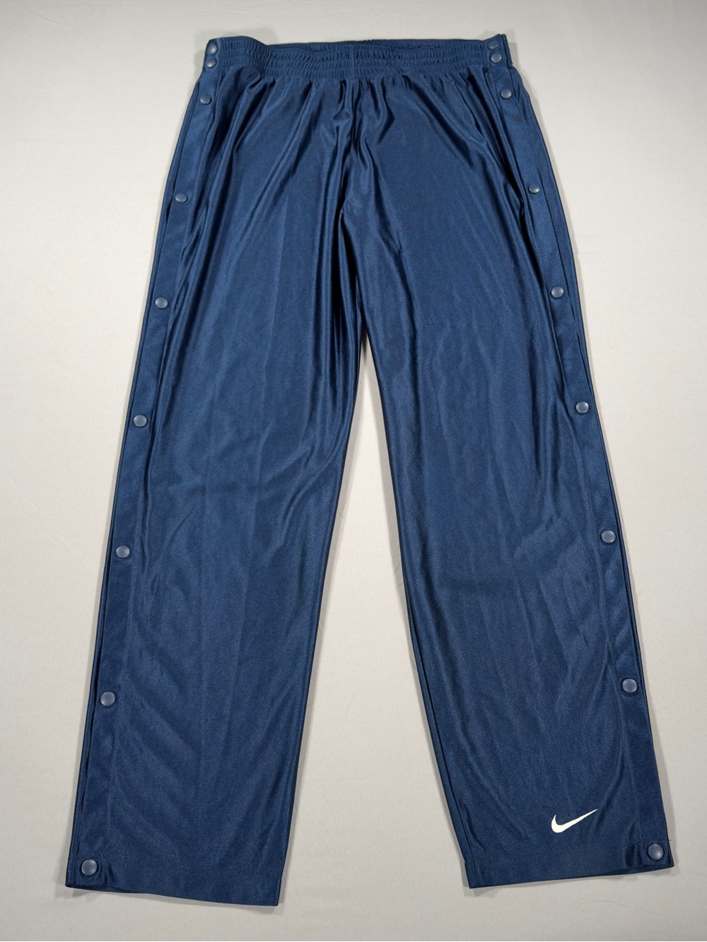 Vintage Nike Team Tear Away Pants XL Navy Blue Snap Breakaway Warm Up 90s FA99